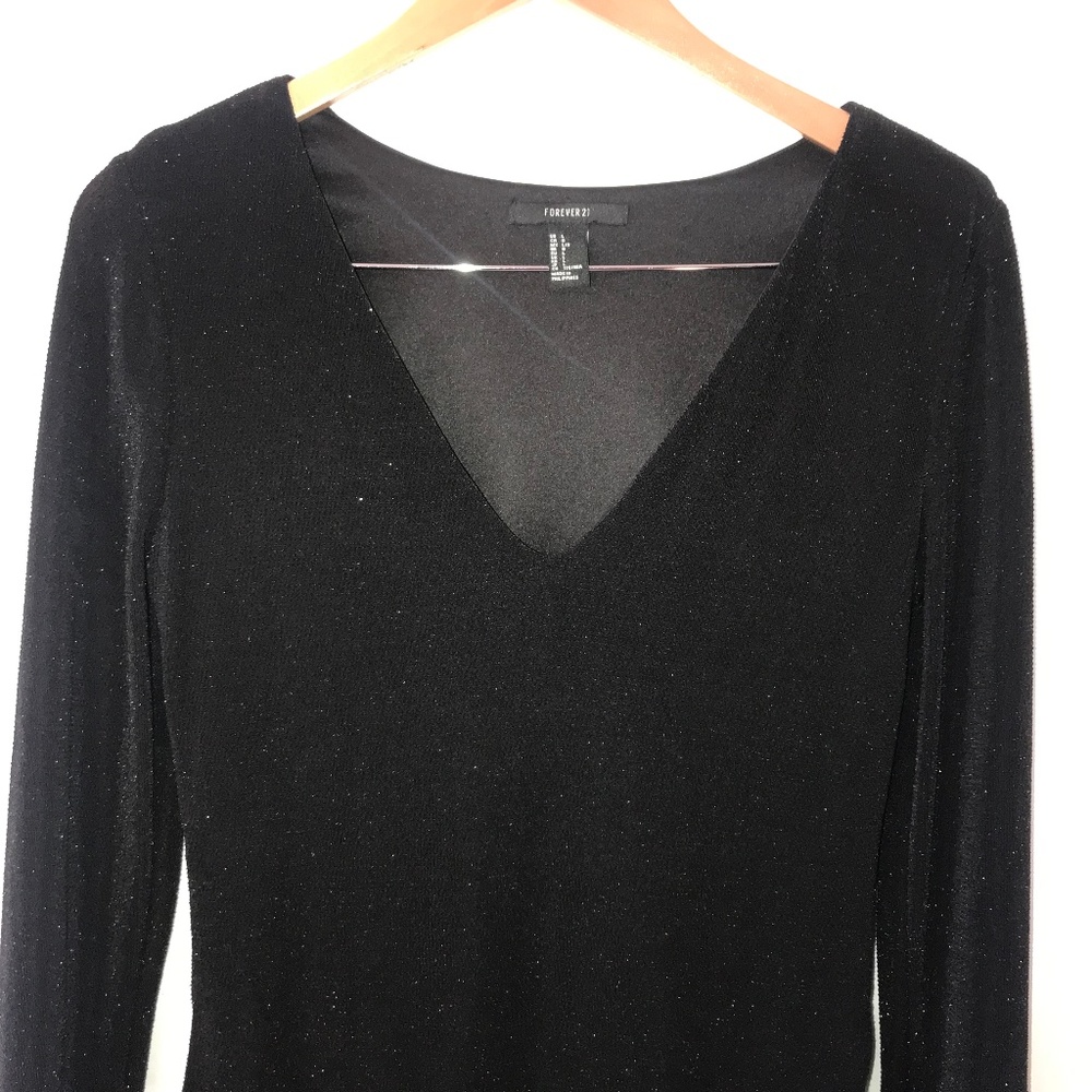 Forever 21 - Sparkly Long Sleeve Mini Dress- L